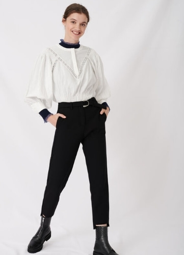 Maje STRAIGHT PANTS BELTED