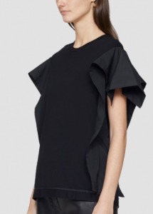 3.1 Phillip Lim Combo T-Shirt With Ruffled Sleeves -$225  - 바로출고
