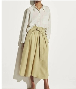 VINCE BELTED PALAZZO CULOTTE - 파이날세일