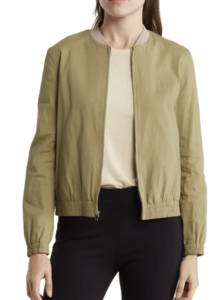 Theory Bomber Jacket in Stretch Linen