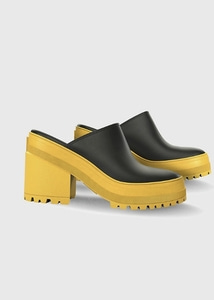 TOMMY JEANS COLORBLOCK LEATHER MULE