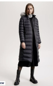 TOMMY HILFIGER HOODED DOWN MAXI COAT