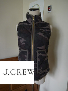 J.Crew Printed Quilted Vest -xxs  ; 따뜻한  다운조끼 !  