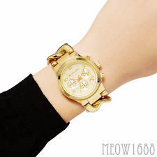 Michael Kors Gold-Tone Runway Midsized Watch -한정세일!! 